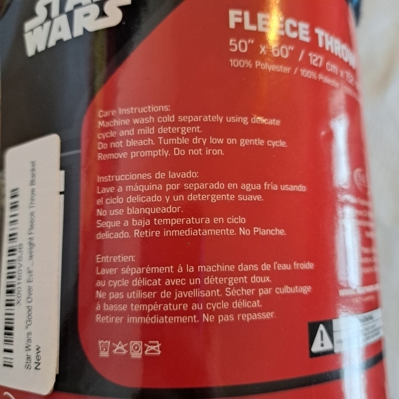 Star Wars Good Over Evil 50 x 60 fleece throw, New - Picture 2 of 4